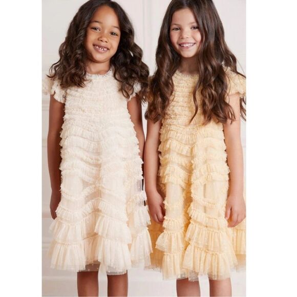 Needle & Thread × WILD ROSE RUFFLE KIDS DRESS/ size 8 years - Picture 5 of 9